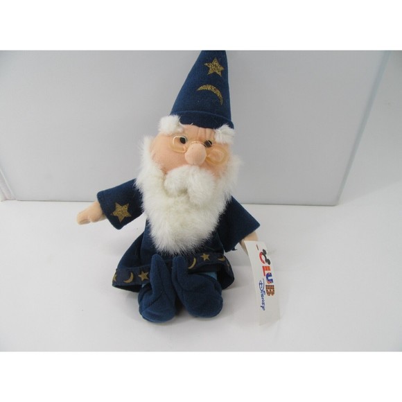 Club Disney Sword in the Stone Merlin Mini Bean Bag-Beanie With Tag Wizard Blue - Picture 6 of 6